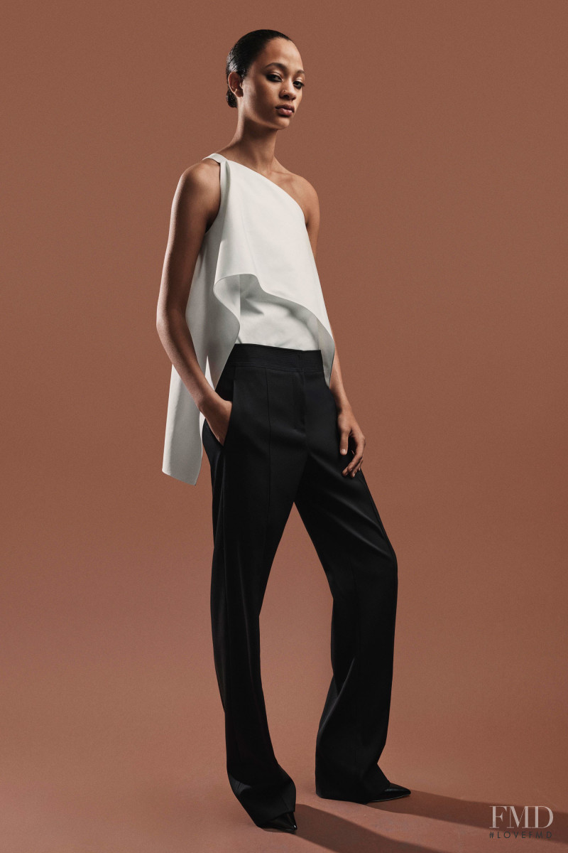 Selena Forrest featured in  the Narciso Rodriguez lookbook for Pre-Fall 2018