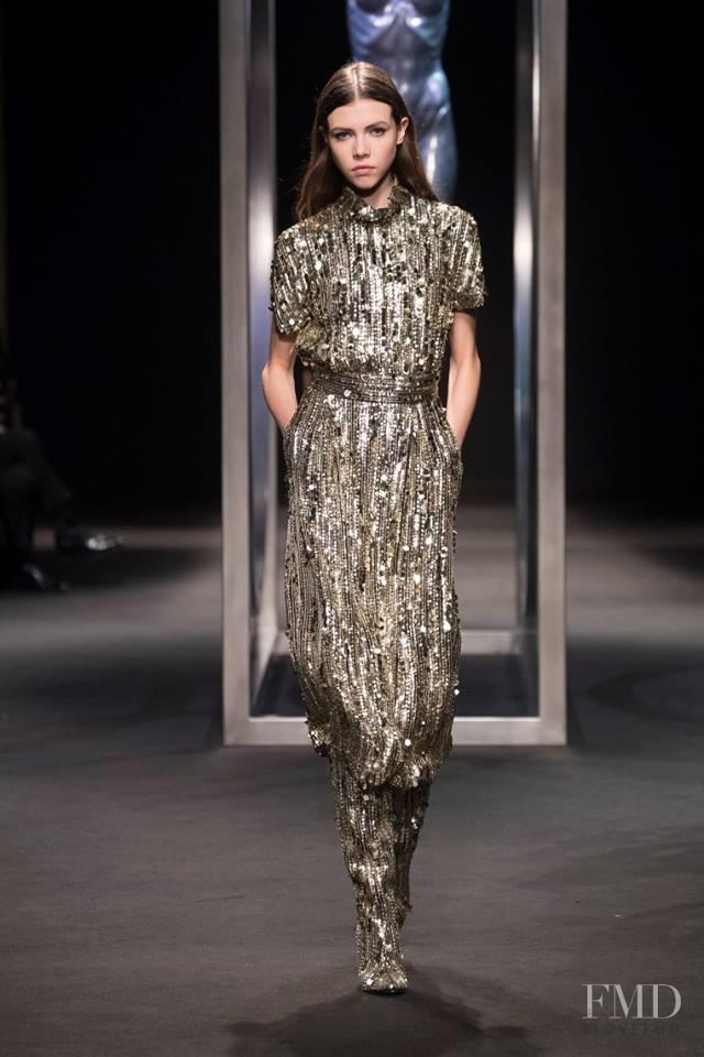 Lea Julian featured in  the Alberta Ferretti fashion show for Autumn/Winter 2018