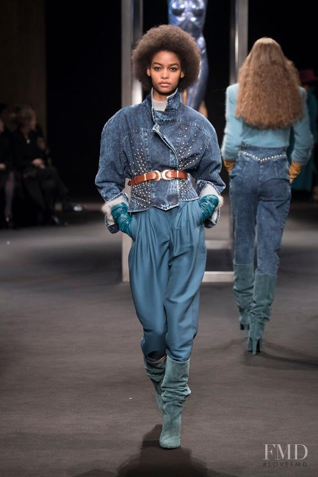 Blesnya Minher featured in  the Alberta Ferretti fashion show for Autumn/Winter 2018