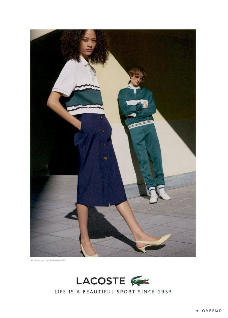Selena Forrest featured in  the Lacoste advertisement for Spring/Summer 2018