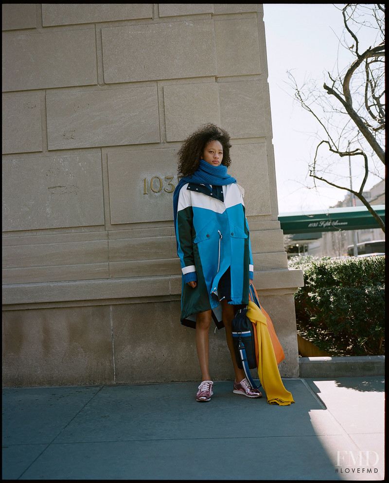 Selena Forrest featured in  the Tory Sport lookbook for Autumn/Winter 2018