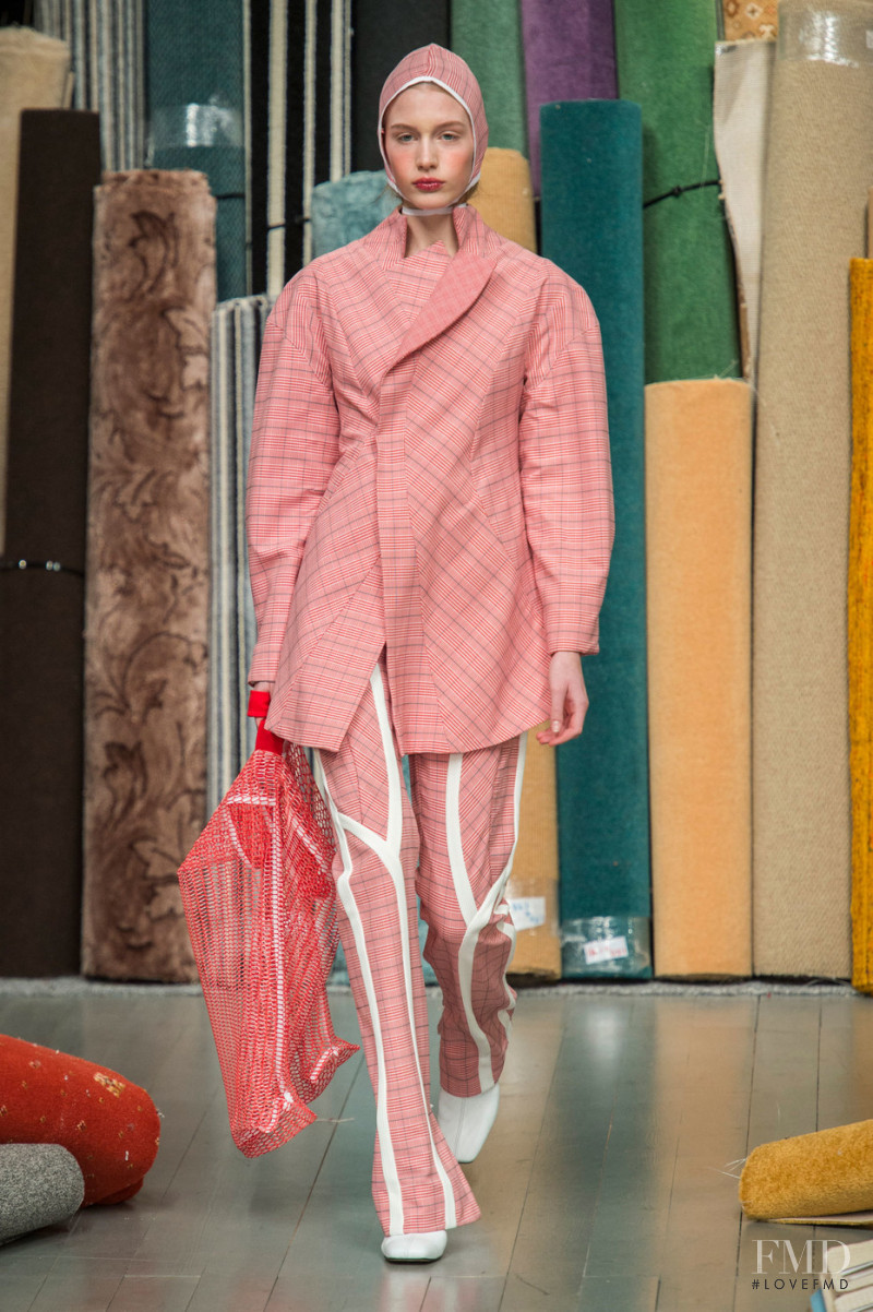 Karolina Egersdorfova featured in  the Richard Malone fashion show for Autumn/Winter 2018