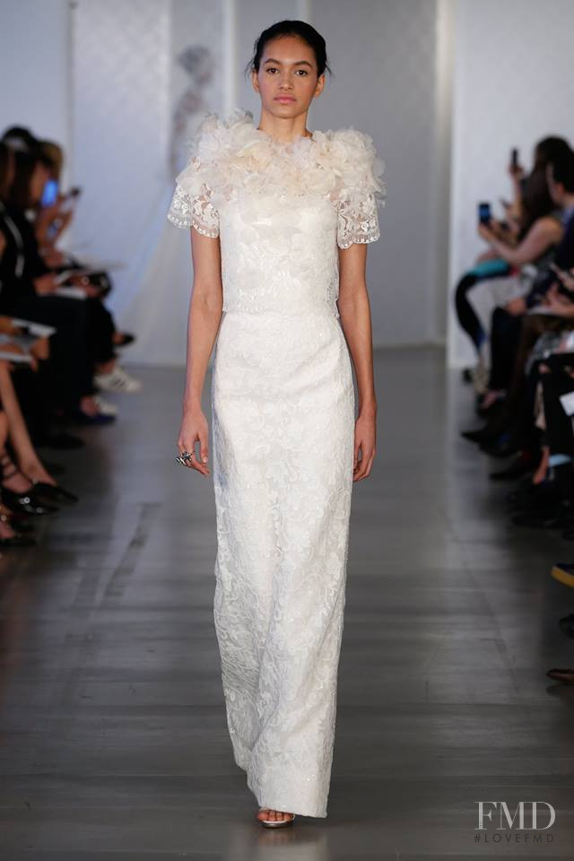 Hanne Linhares featured in  the Oscar de la Renta Bridal fashion show for Spring/Summer 2017