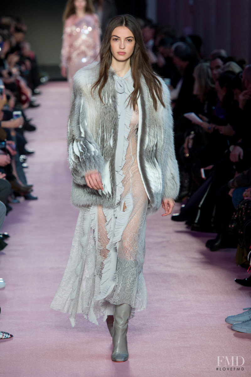 Camille Hurel featured in  the Blumarine fashion show for Autumn/Winter 2018