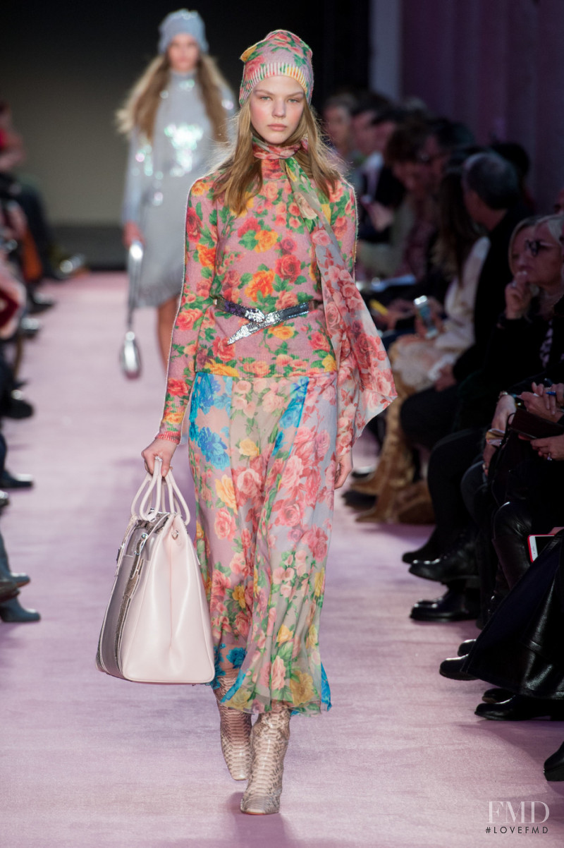 Maryna Horda featured in  the Blumarine fashion show for Autumn/Winter 2018