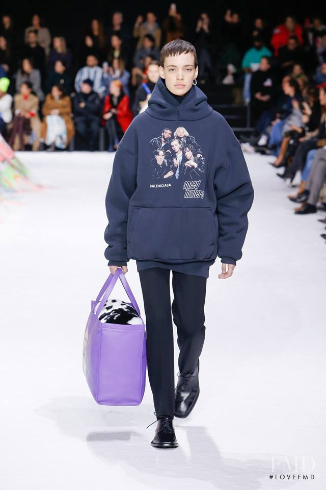 Oslo Grace featured in  the Balenciaga fashion show for Autumn/Winter 2018