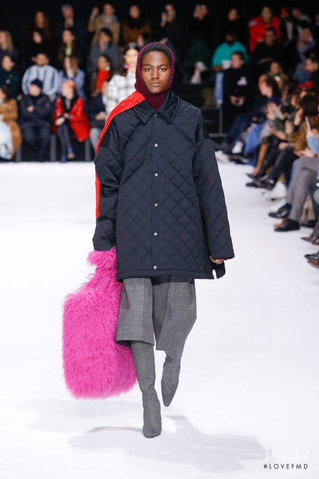 Jannel Samantha Duncan featured in  the Balenciaga fashion show for Autumn/Winter 2018