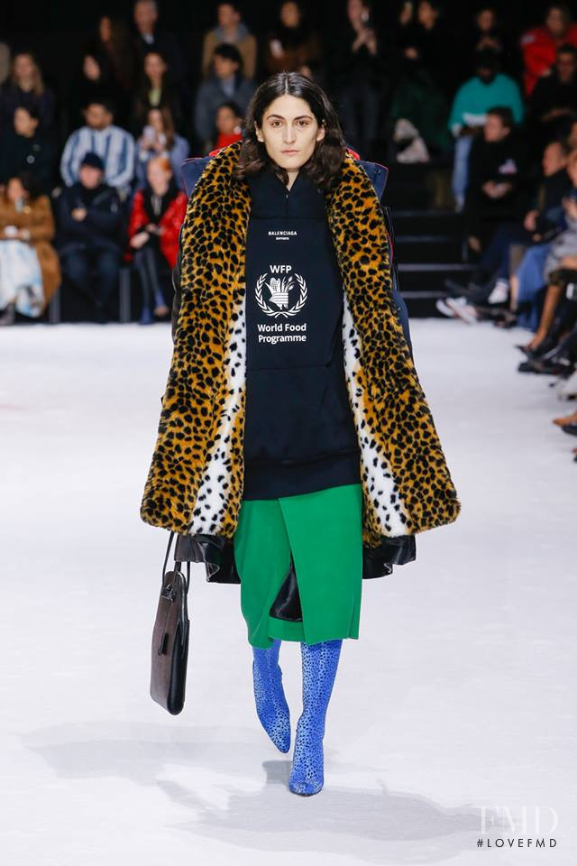 Paulina Pistone featured in  the Balenciaga fashion show for Autumn/Winter 2018