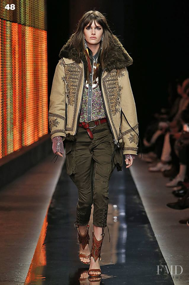 Vanessa Moody featured in  the DSquared2 fashion show for Autumn/Winter 2018