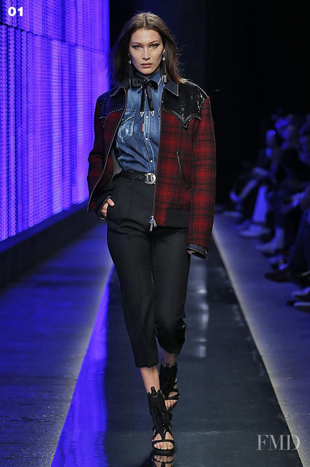 Bella Hadid featured in  the DSquared2 fashion show for Autumn/Winter 2018