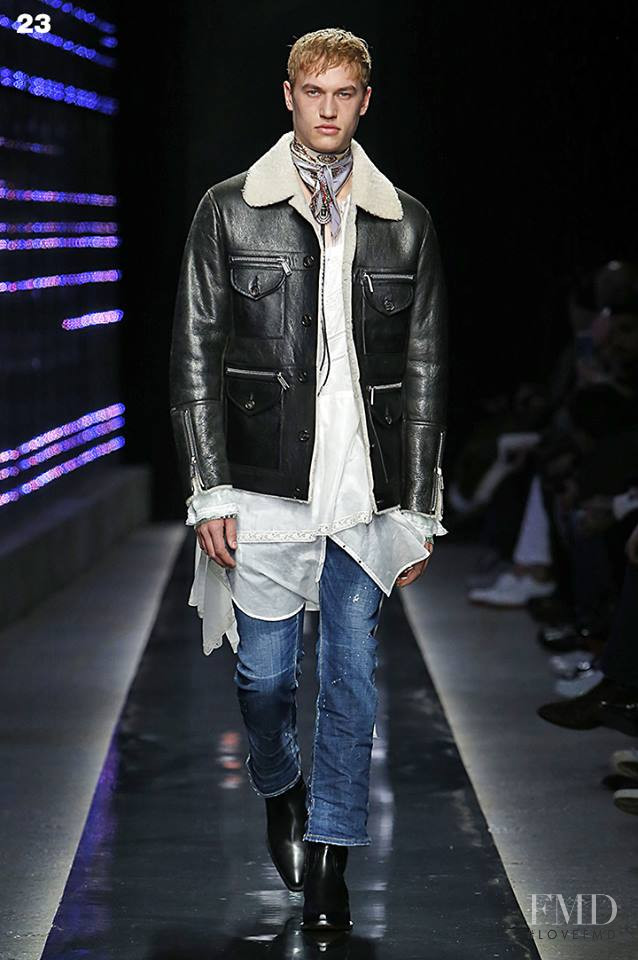 Paul François featured in  the DSquared2 fashion show for Autumn/Winter 2018