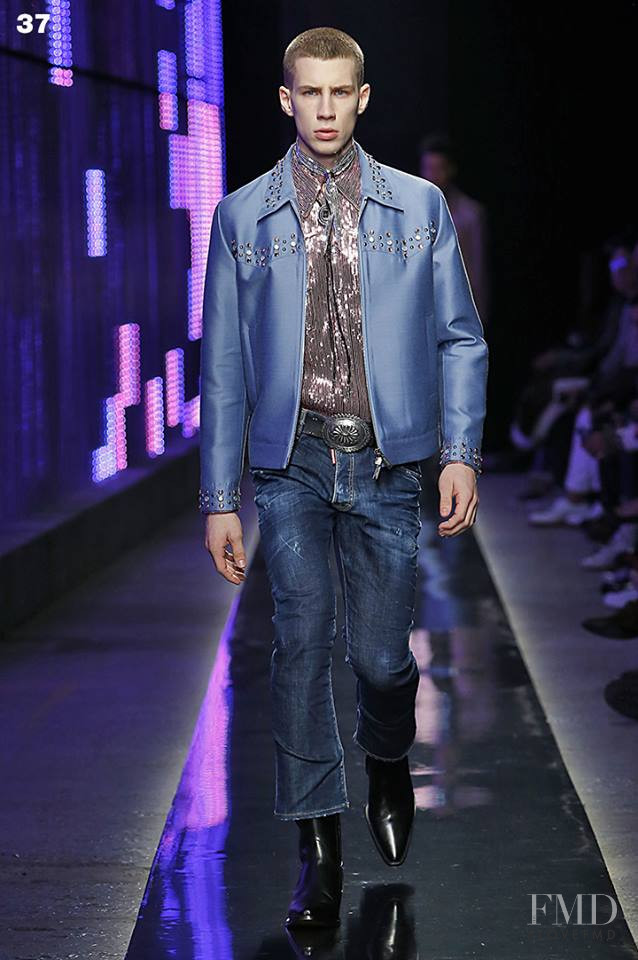 Augusta Alexander featured in  the DSquared2 fashion show for Autumn/Winter 2018