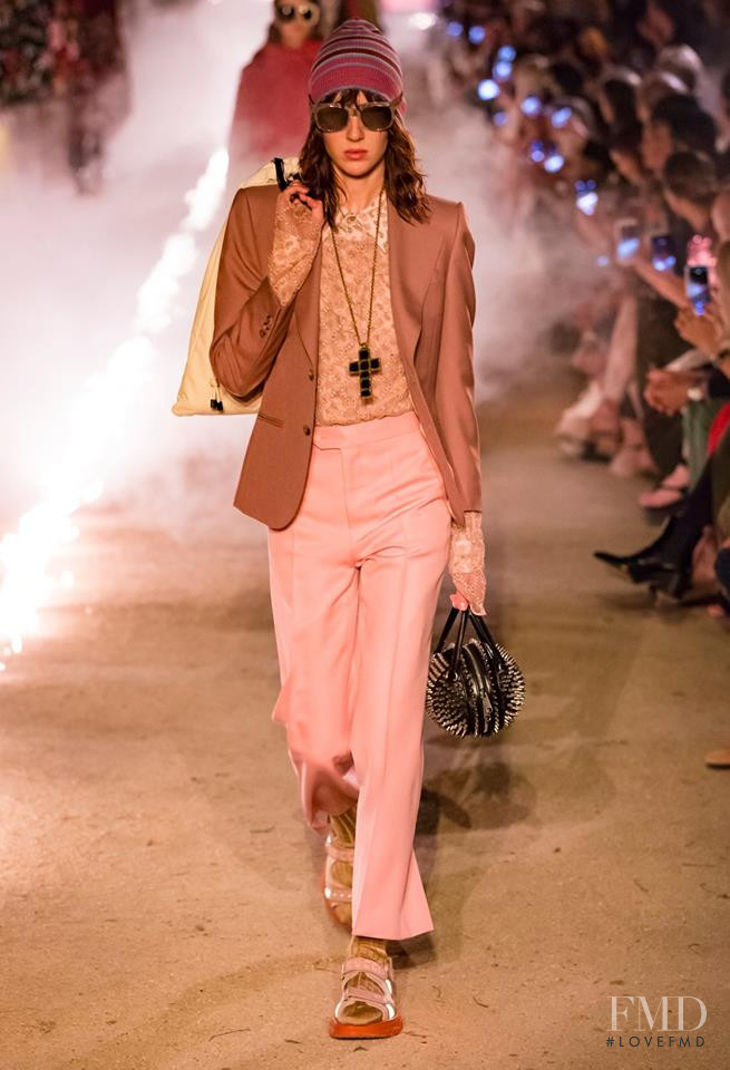 Teddy Quinlivan featured in  the Gucci fashion show for Cruise 2019
