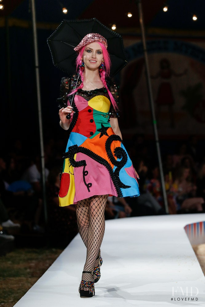 Charlotte Free featured in  the Moschino fashion show for Resort 2019