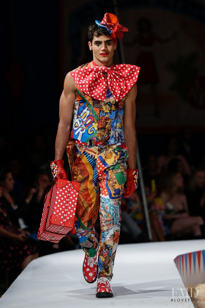 Jhonattan Burjack featured in  the Moschino fashion show for Resort 2019