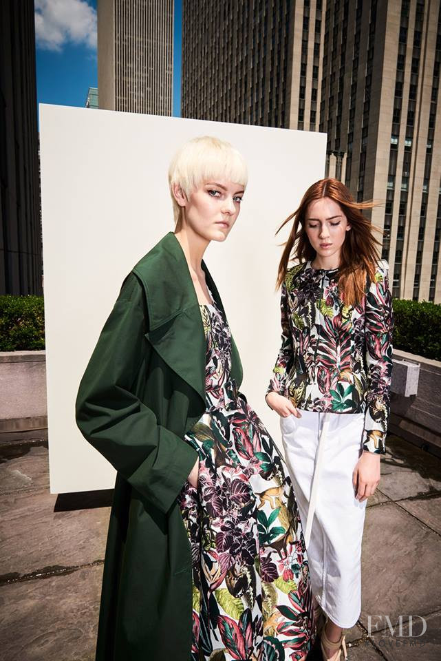 Teddy Quinlivan featured in  the Oscar de la Renta lookbook for Resort 2018