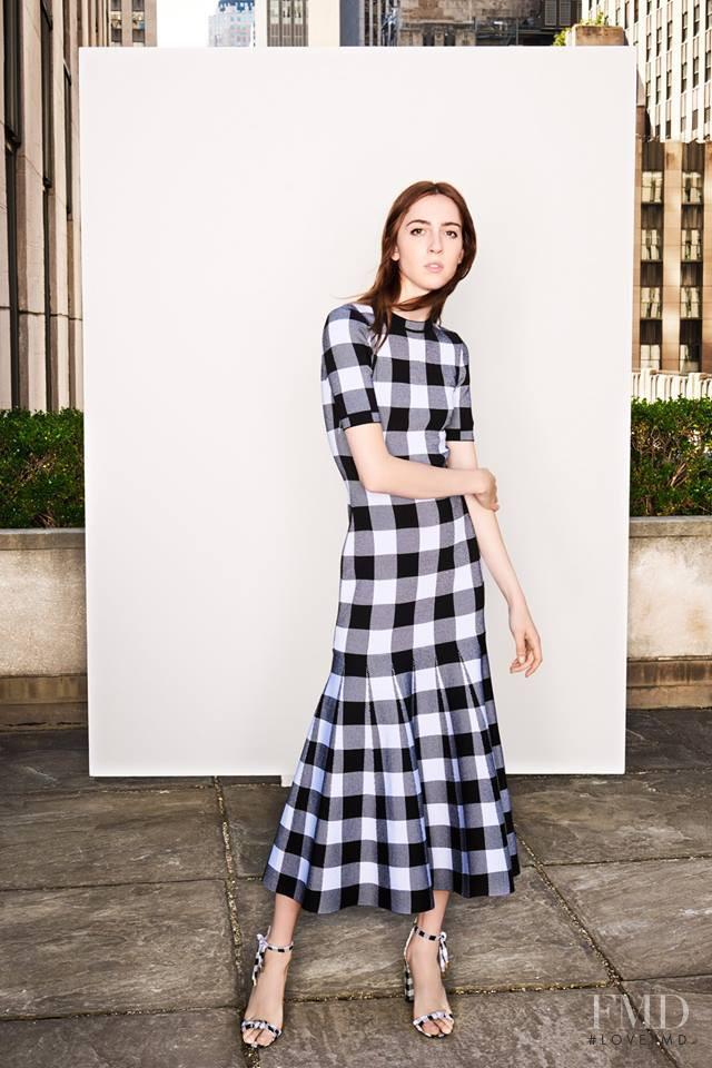 Teddy Quinlivan featured in  the Oscar de la Renta lookbook for Resort 2018