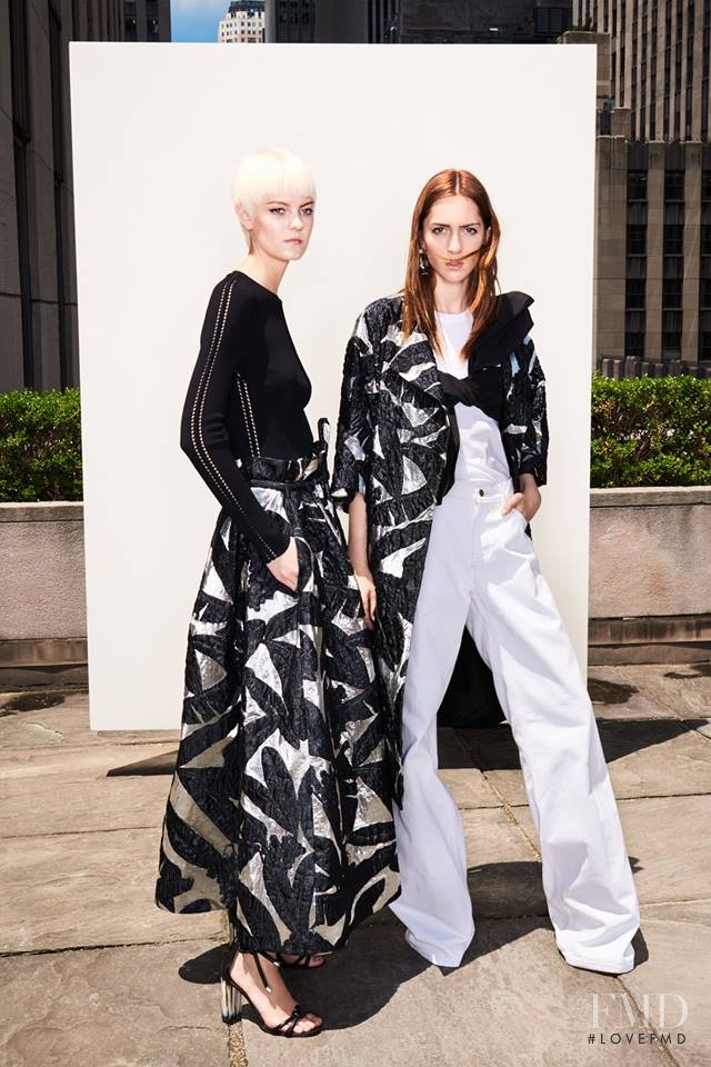 Teddy Quinlivan featured in  the Oscar de la Renta lookbook for Resort 2018