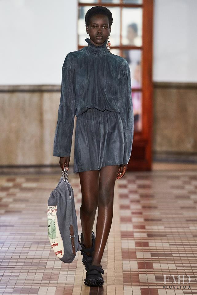 Adut Akech Bior featured in  the Acne Studios fashion show for Spring/Summer 2019