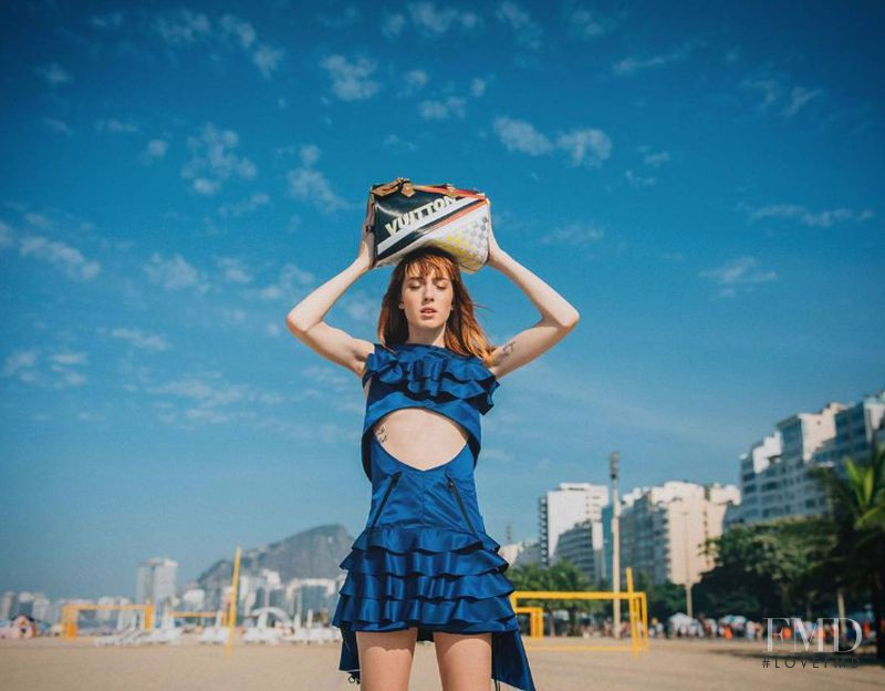 Teddy Quinlivan featured in  the Louis Vuitton LV Cruise Rio Insta-Shoot advertisement for Spring/Summer 2017