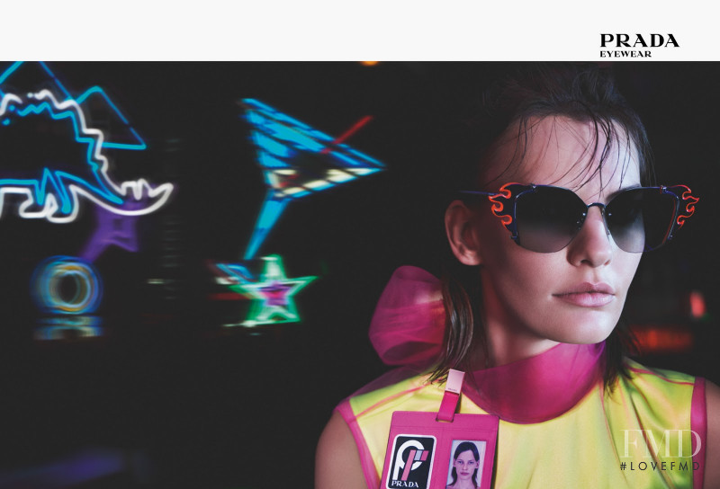 Amanda Murphy featured in  the Prada advertisement for Autumn/Winter 2018
