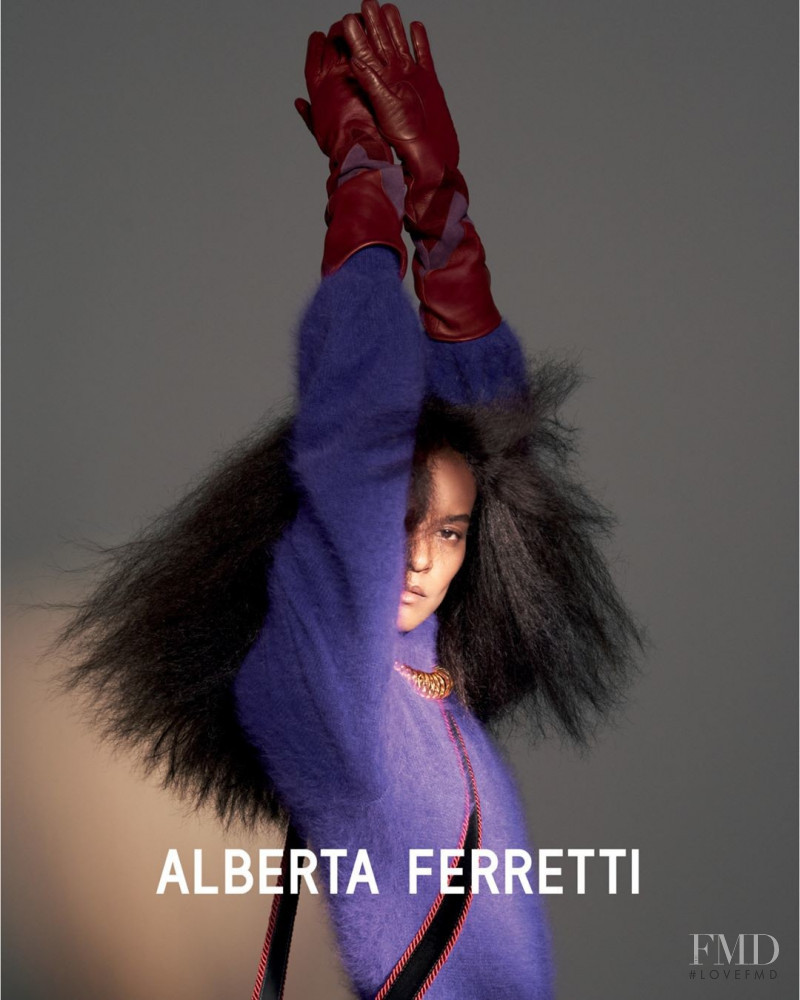 Liya Kebede featured in  the Alberta Ferretti advertisement for Autumn/Winter 2018