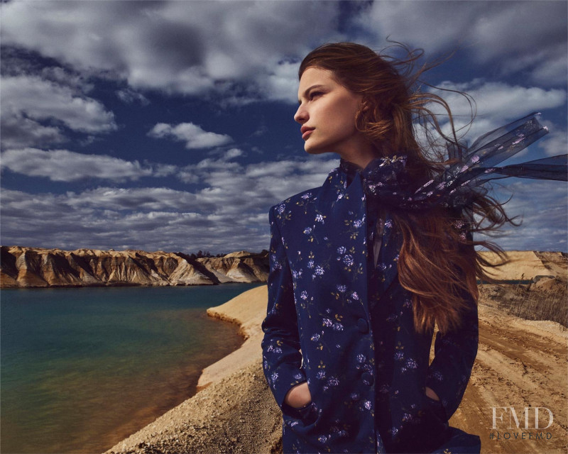 Faretta Radic featured in  the Blumarine advertisement for Autumn/Winter 2018