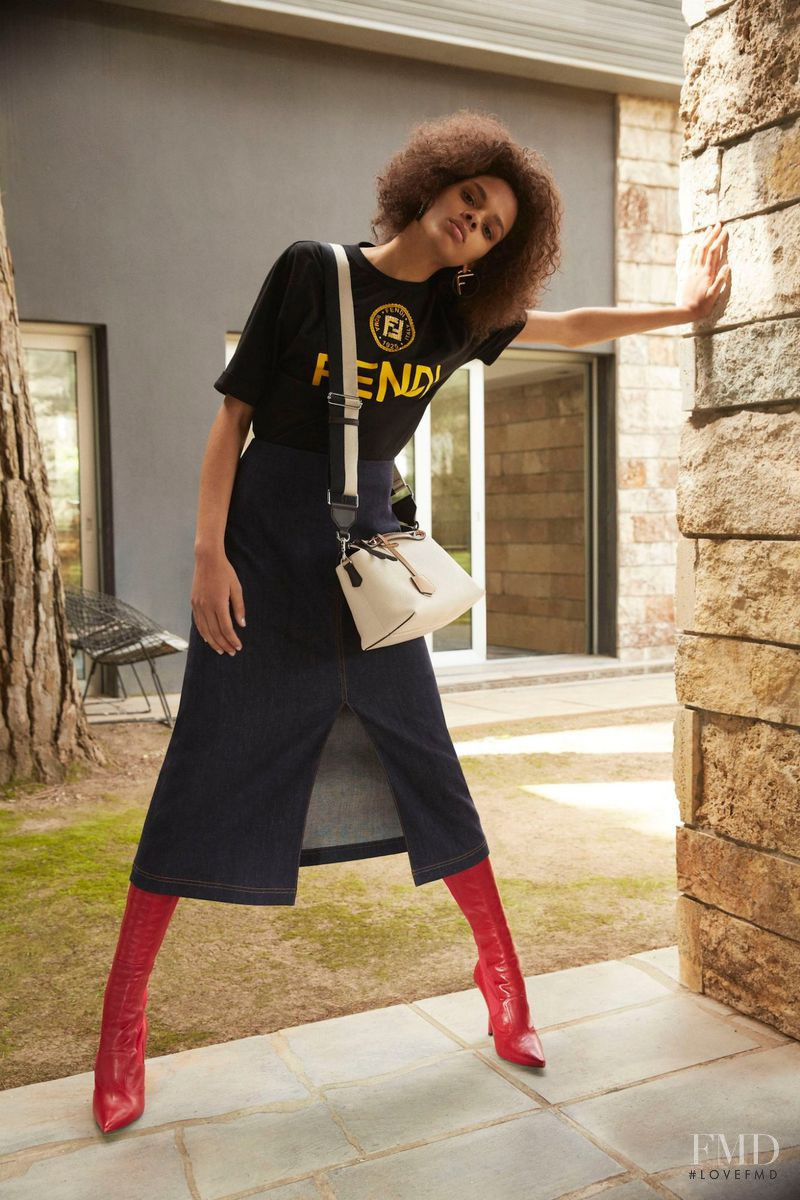 Hiandra Martinez featured in  the Fendi advertisement for Pre-Fall 2018