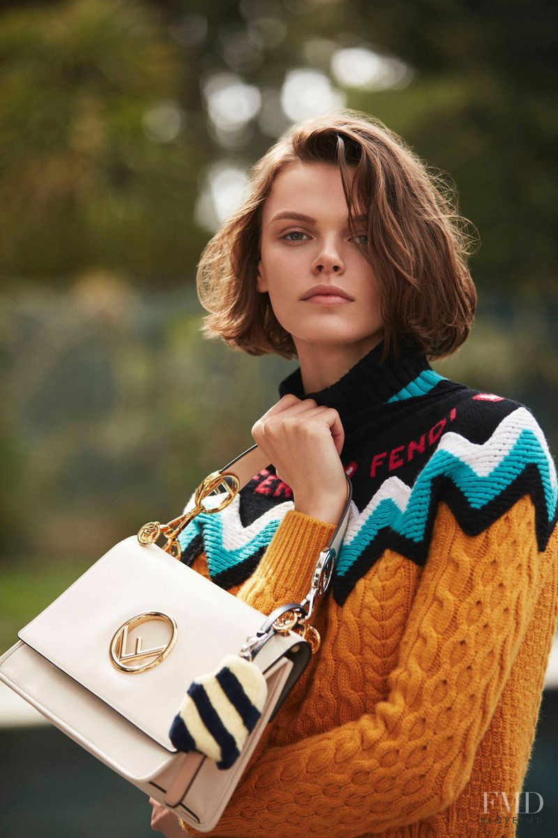 Cara Taylor featured in  the Fendi advertisement for Pre-Fall 2018