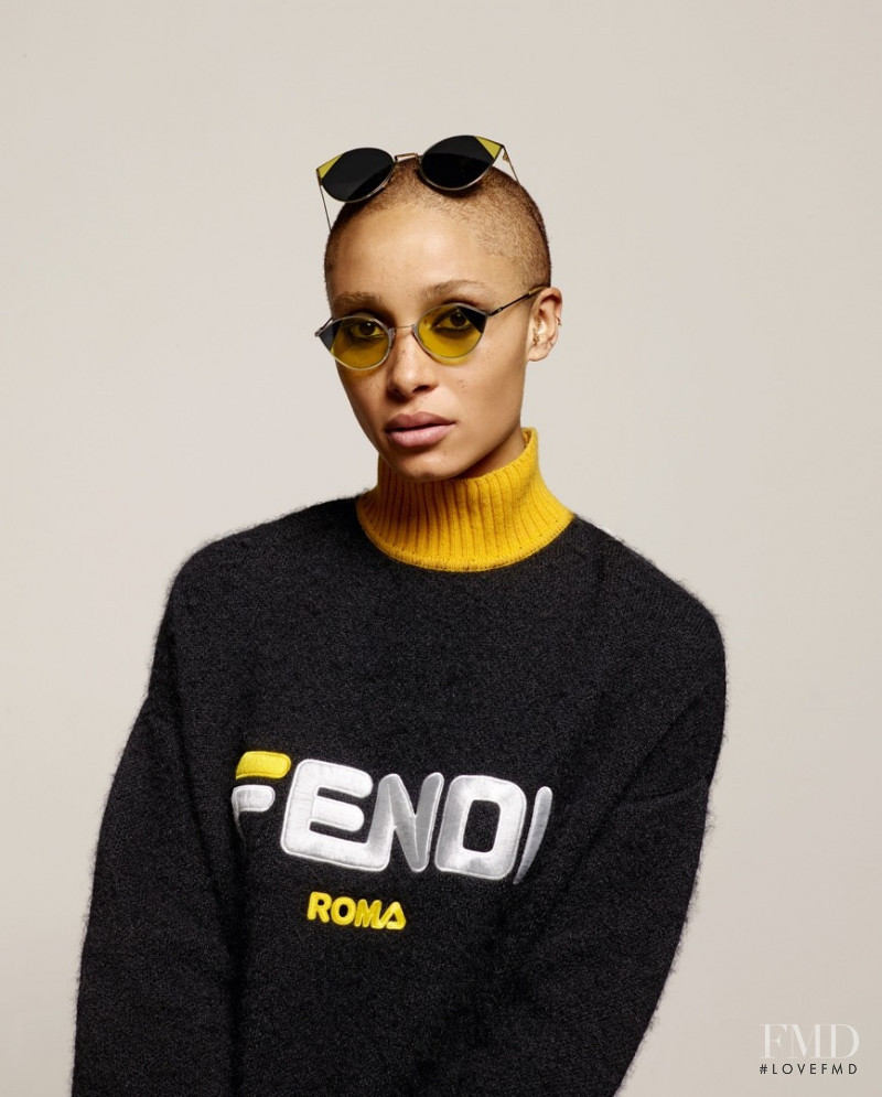 Adwoa Aboah featured in  the Fendi advertisement for Autumn/Winter 2018