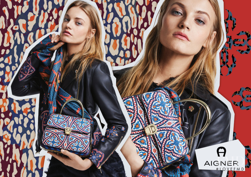 Anna Maria Jagodzinska featured in  the Aigner advertisement for Autumn/Winter 2018