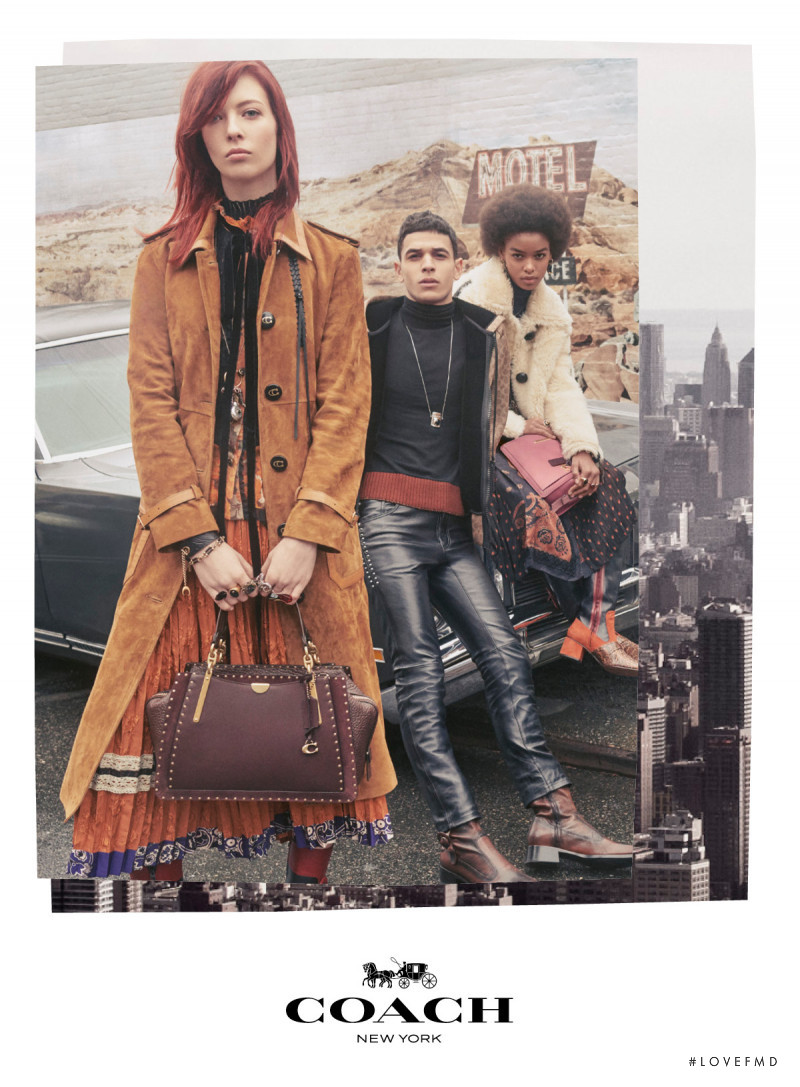 Blesnya Minher featured in  the Coach advertisement for Autumn/Winter 2018