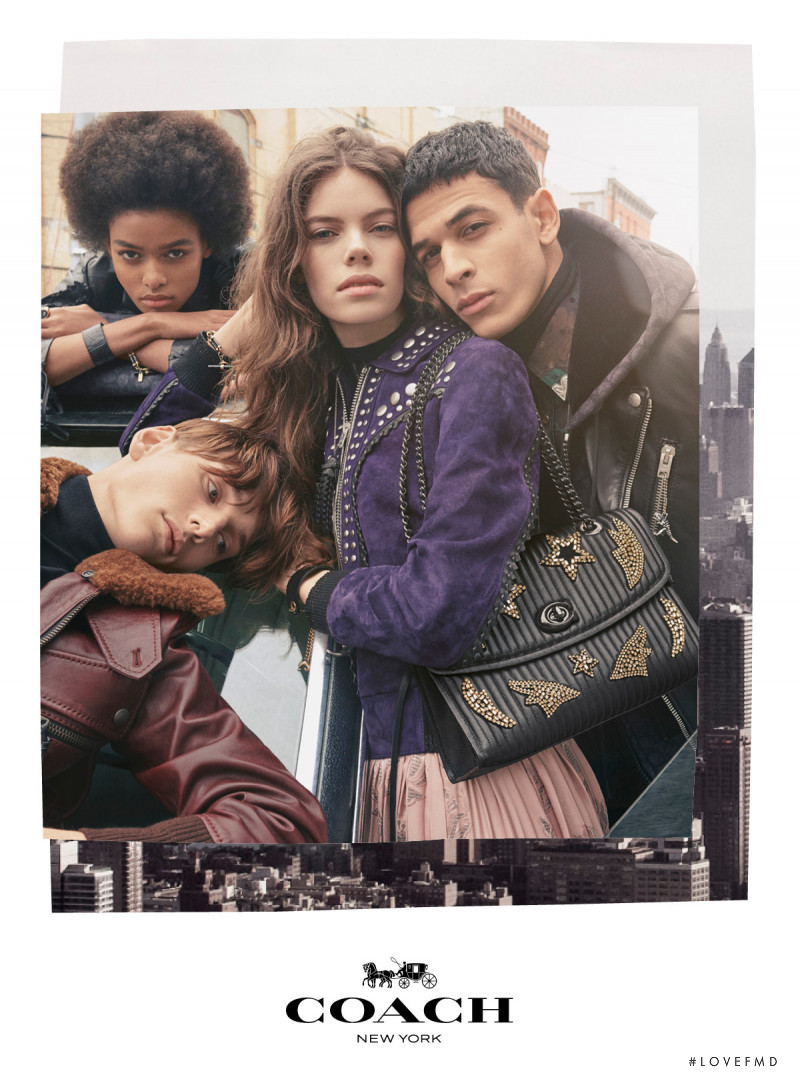 Blesnya Minher featured in  the Coach advertisement for Autumn/Winter 2018
