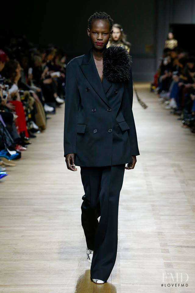 Shanelle Nyasiase featured in  the Rochas fashion show for Autumn/Winter 2018