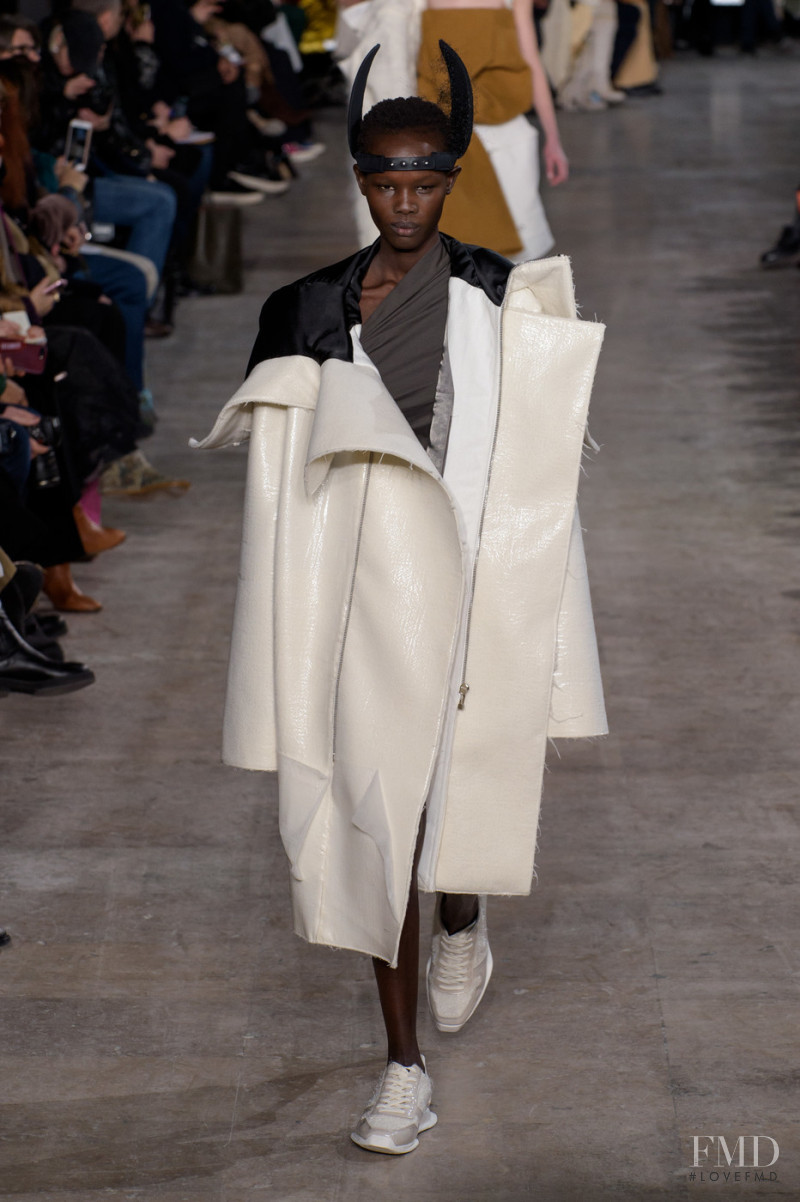Shanelle Nyasiase featured in  the Rick Owens fashion show for Autumn/Winter 2018