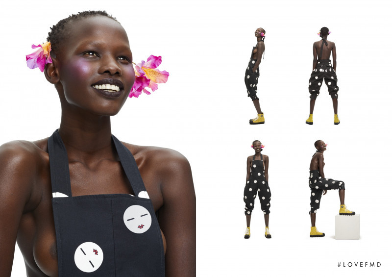 Shanelle Nyasiase featured in  the Desigual Capsule Collection advertisement for Spring/Summer 2018