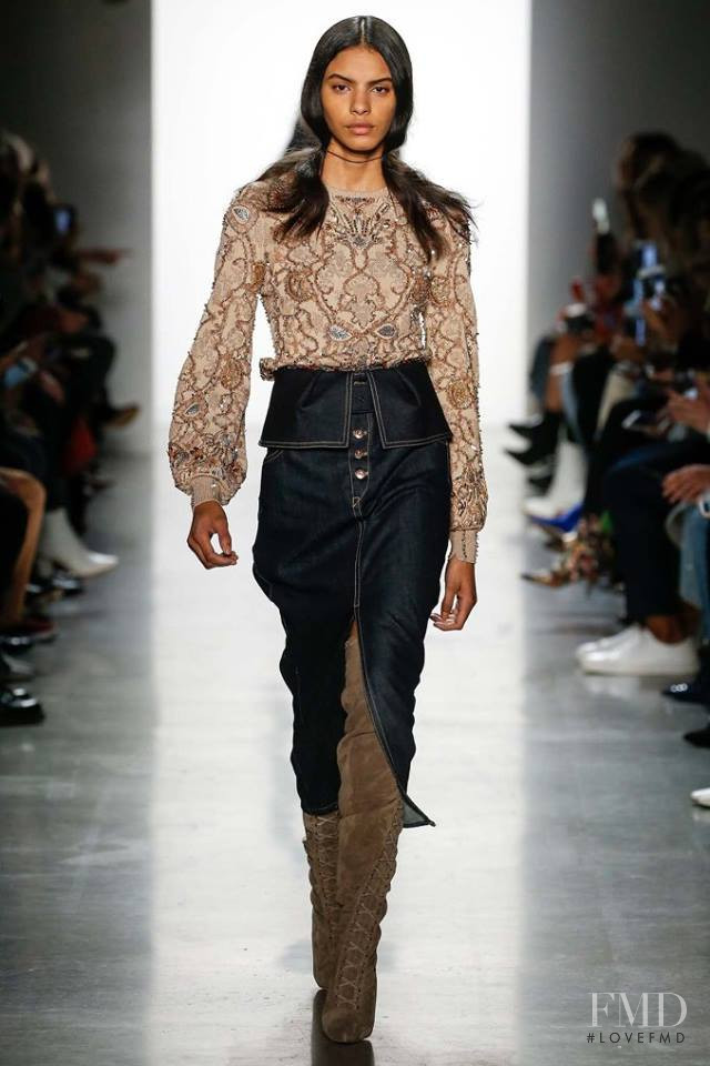 Mileshka Cortes featured in  the Jonathan Simkhai fashion show for Autumn/Winter 2018