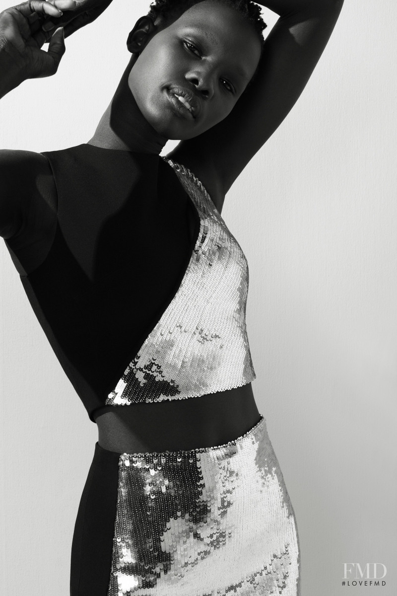 Shanelle Nyasiase featured in  the David Koma lookbook for Resort 2019