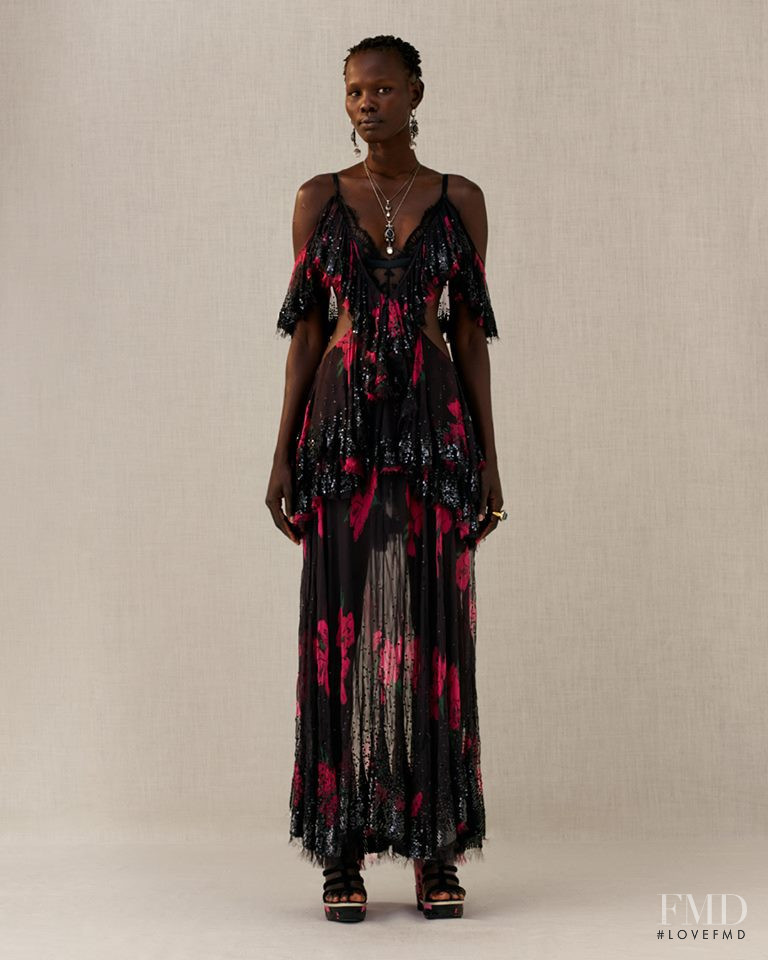 Shanelle Nyasiase featured in  the Alexander McQueen lookbook for Pre-Fall 2018