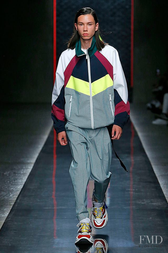Eduards Kraule featured in  the DSquared2 fashion show for Spring/Summer 2019