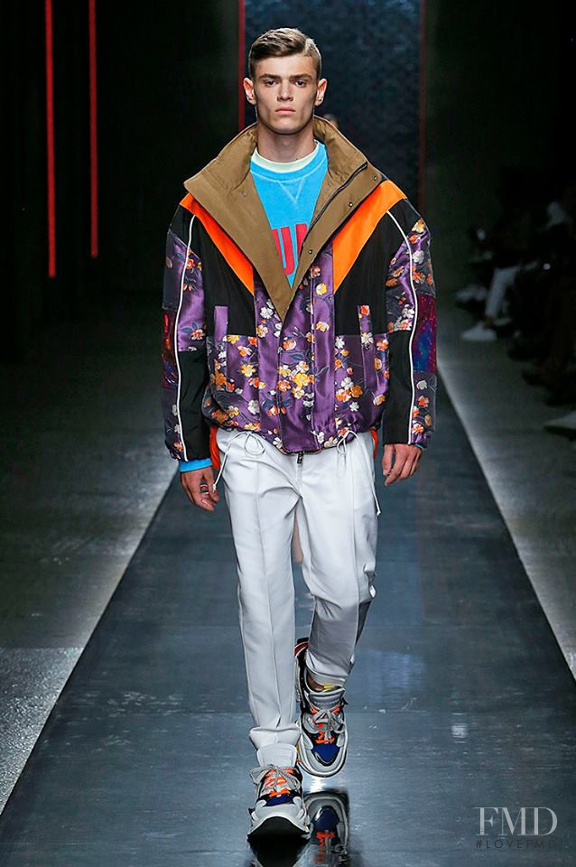 Mattia Giovannoni featured in  the DSquared2 fashion show for Spring/Summer 2019