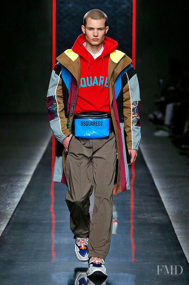 Janusz Kuhlmann featured in  the DSquared2 fashion show for Spring/Summer 2019