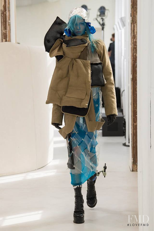 Lea Julian featured in  the Maison Martin Margiela Artisanal fashion show for Autumn/Winter 2018