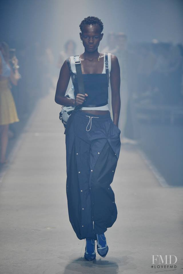 Shanelle Nyasiase featured in  the HUGO fashion show for Spring/Summer 2019