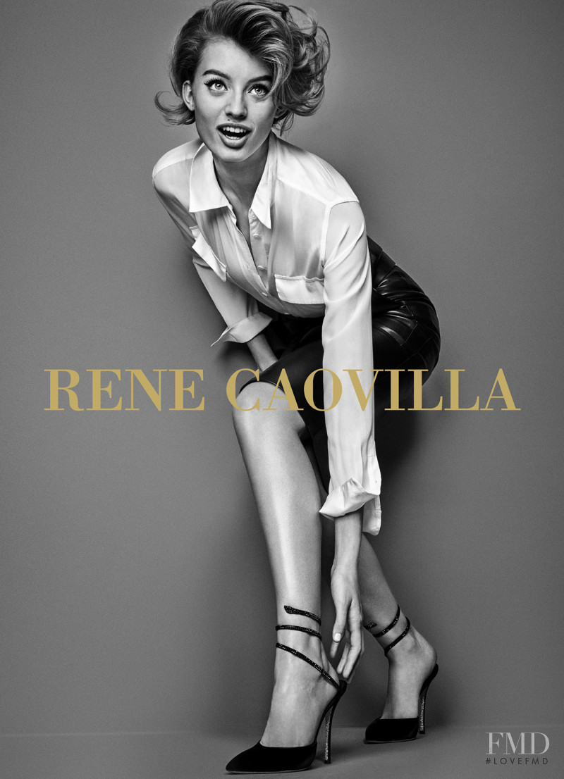 Giulia Maenza featured in  the Renè Caovilla advertisement for Autumn/Winter 2017