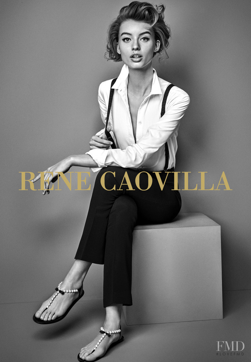 Giulia Maenza featured in  the Renè Caovilla advertisement for Autumn/Winter 2017