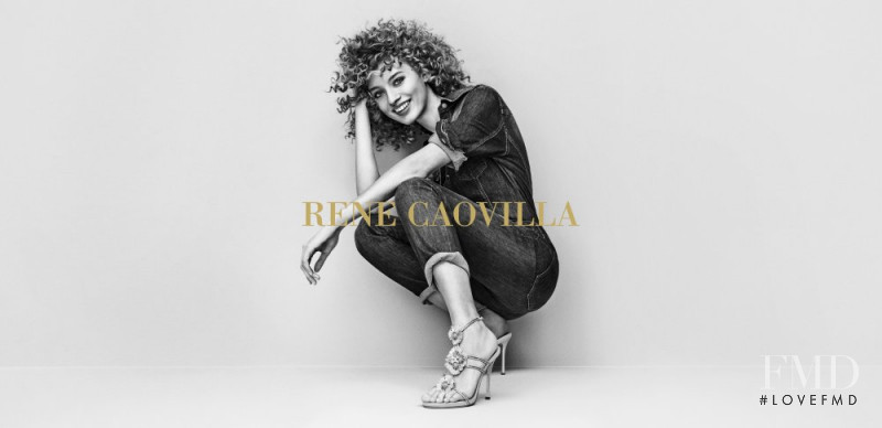 Giulia Maenza featured in  the Renè Caovilla advertisement for Spring/Summer 2018