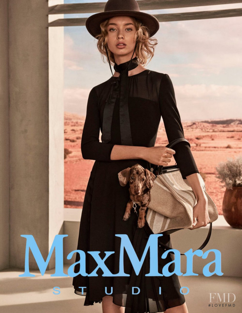 Giulia Maenza featured in  the MaxMara Studio advertisement for Spring/Summer 2018