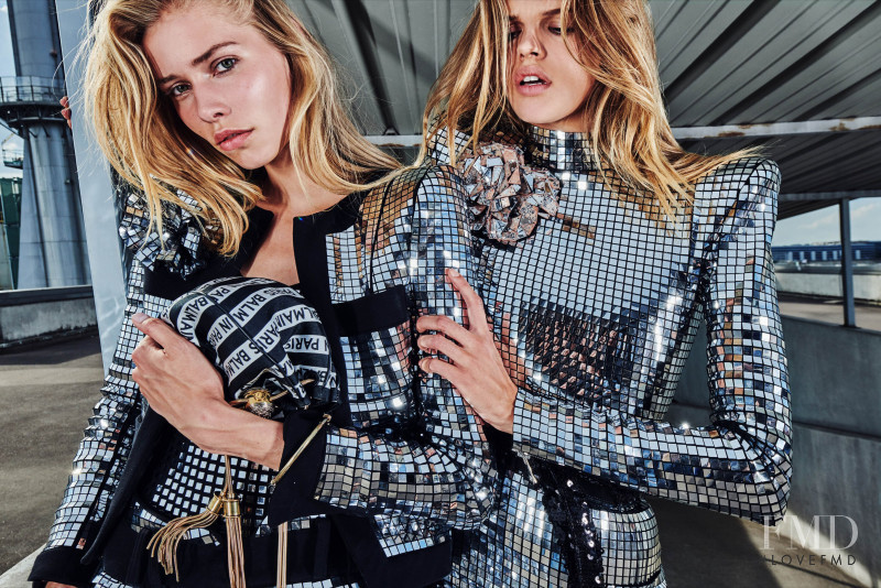 Kim Celina Riekenberg featured in  the Balmain lookbook for Resort 2019