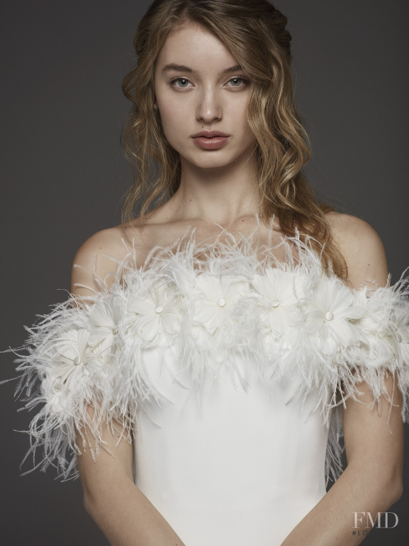 Giulia Maenza featured in  the Pronovias Atelier lookbook for Autumn/Winter 2019